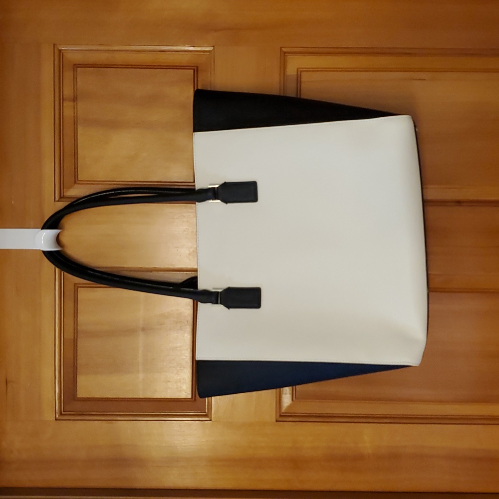 Kate Spade‎ New York Cameron Street Havana Color Block Black and White Tote Bag - Picture 5 of 15